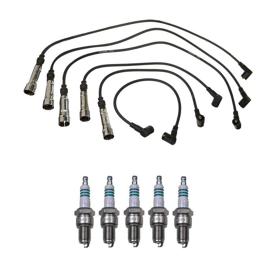 Audi Ignition Wire Kit (7mm) (5 Pieces) - 101000039AB - Denso